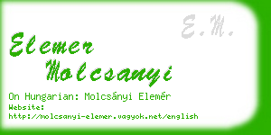elemer molcsanyi business card