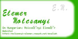 elemer molcsanyi business card